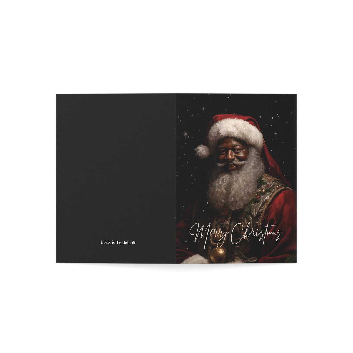 Premium Black Santa Greeting Cards (1, 10, 30, and 50pcs)