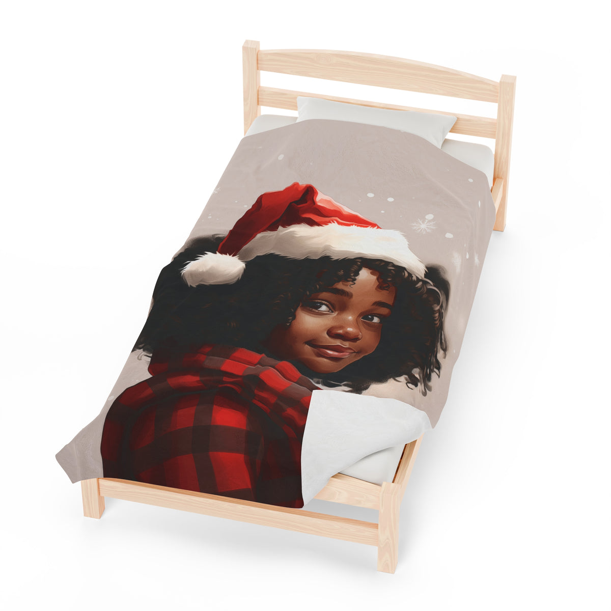 Little Black Girl  Premium Velveteen Plush Blanket