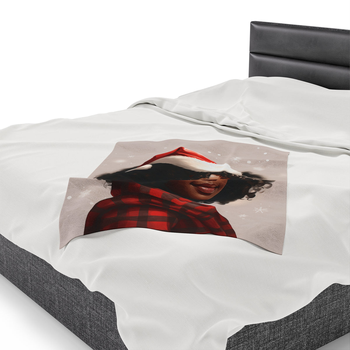 Little Black Girl  Premium Velveteen Plush Blanket