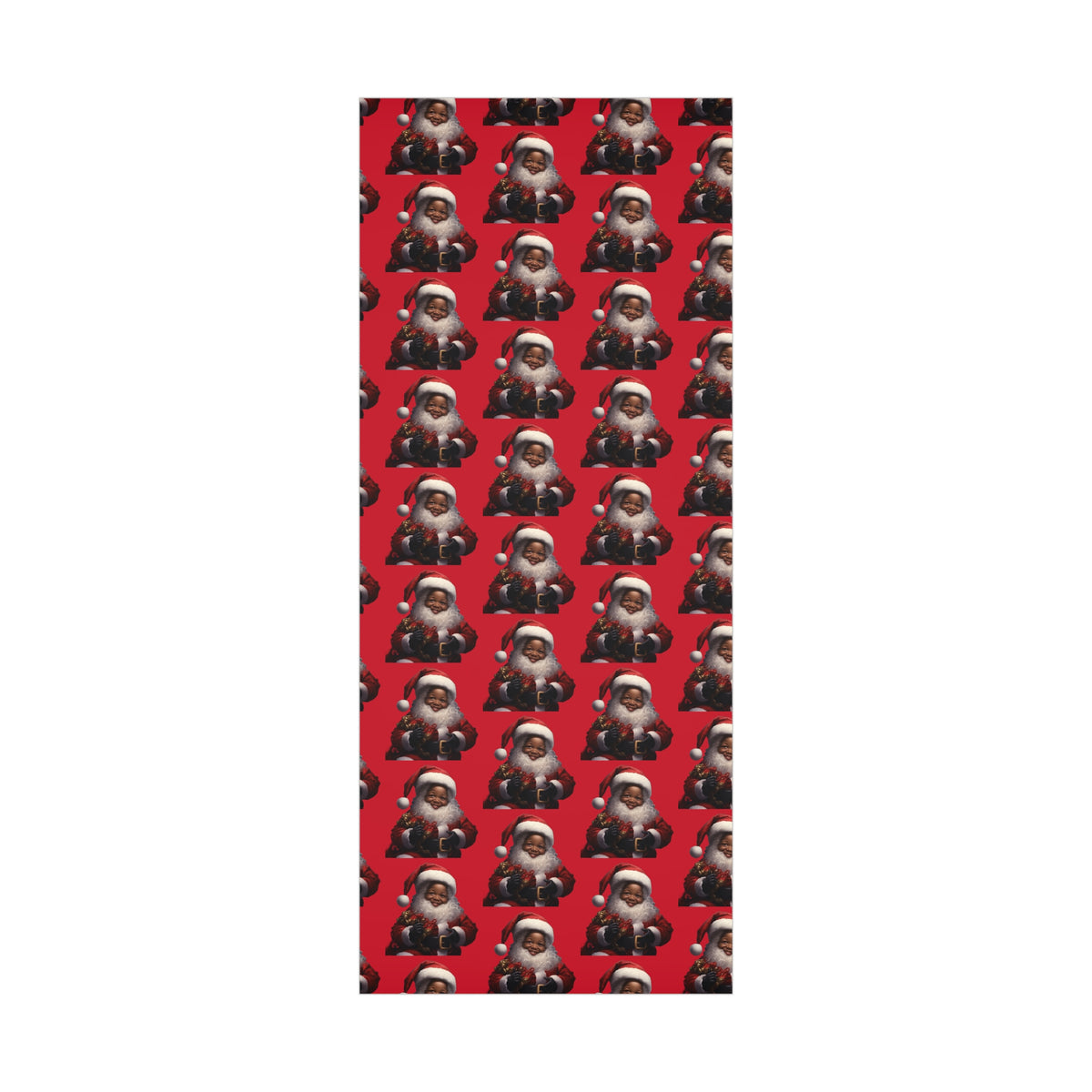 Little Black Santa Premium Gift Wrapping Paper Rolls, 1pc