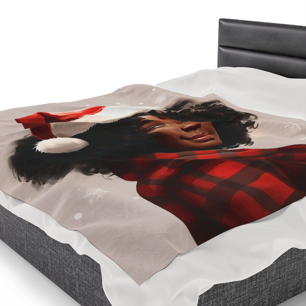 Little Black Girl  Premium Velveteen Plush Blanket