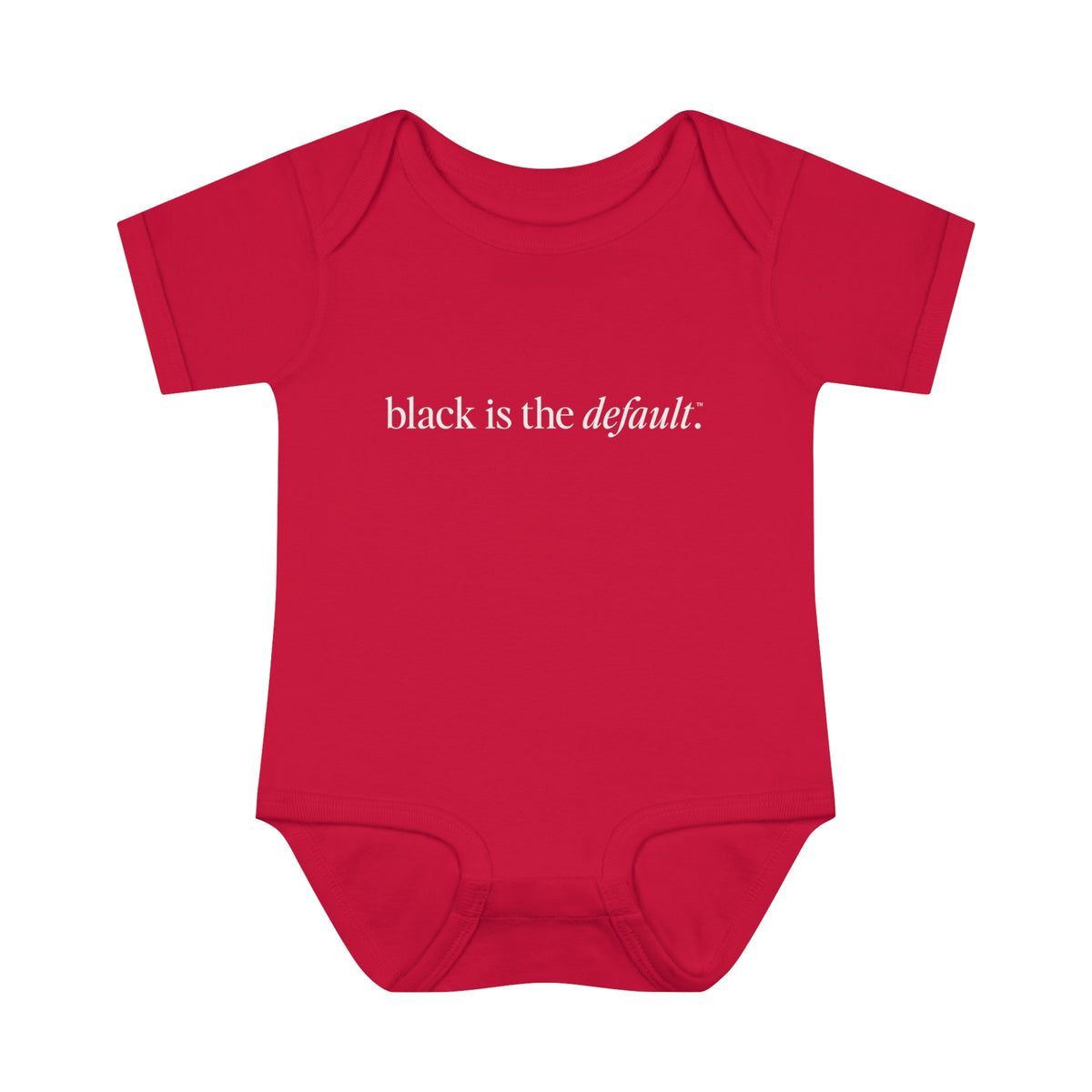 Black is the Default Infant Baby Rib Bodysuit