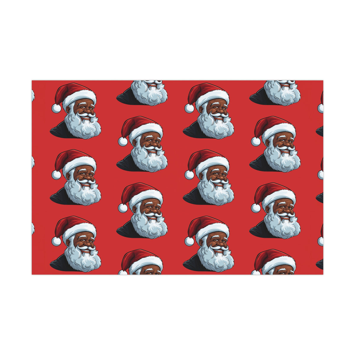 Jolly Black Santa Gift Wrap Papers