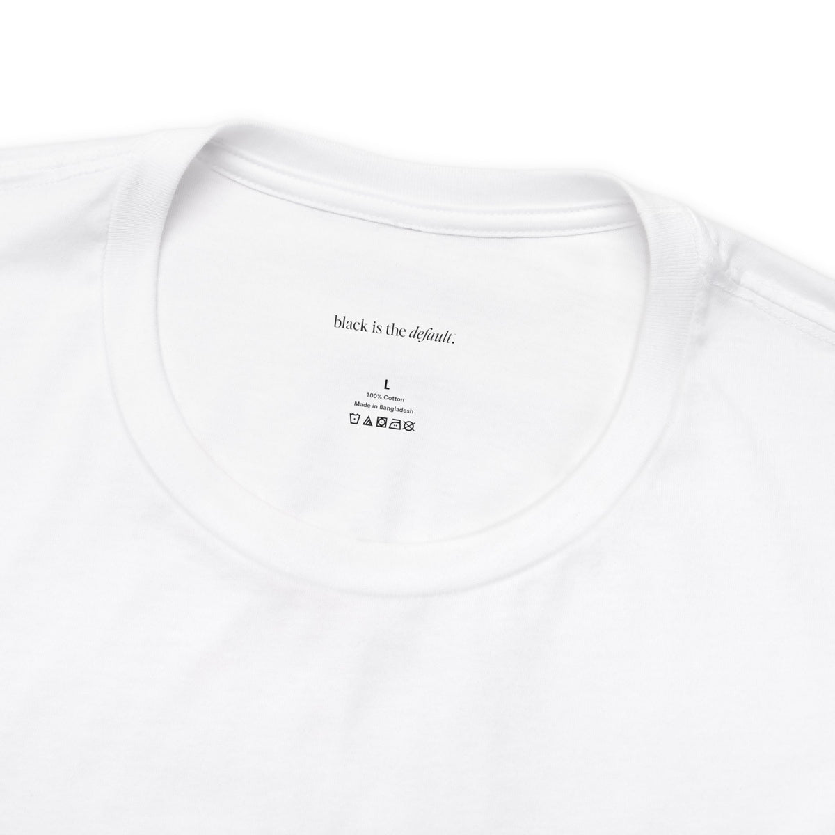 Black is the Default Unisex Jersey Short Sleeve Tee