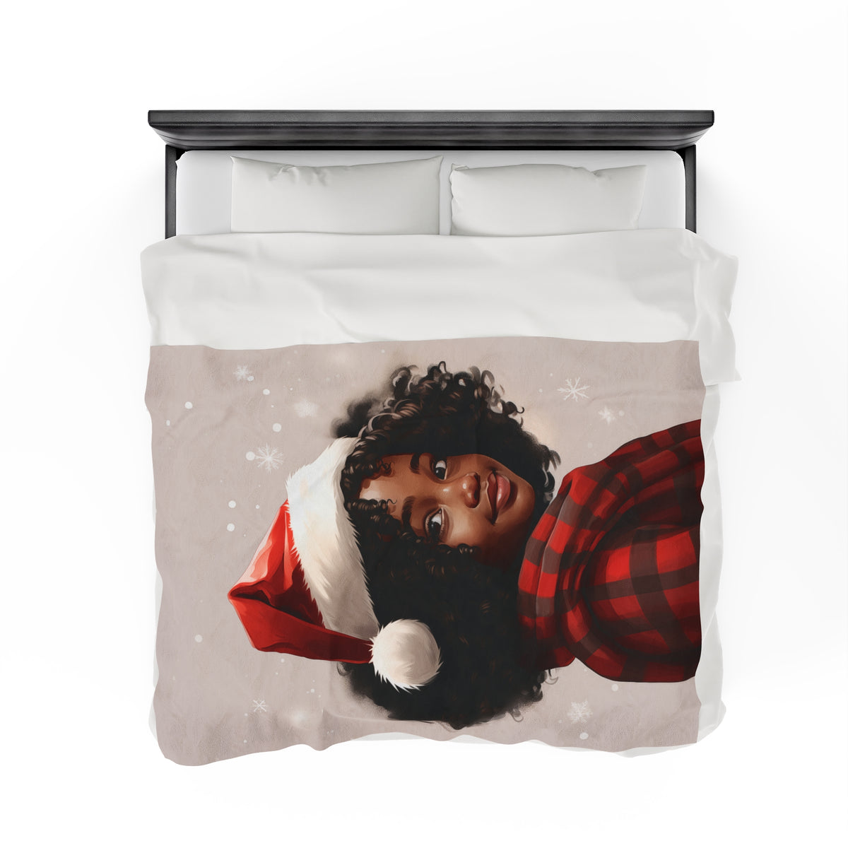 Little Black Girl  Premium Velveteen Plush Blanket