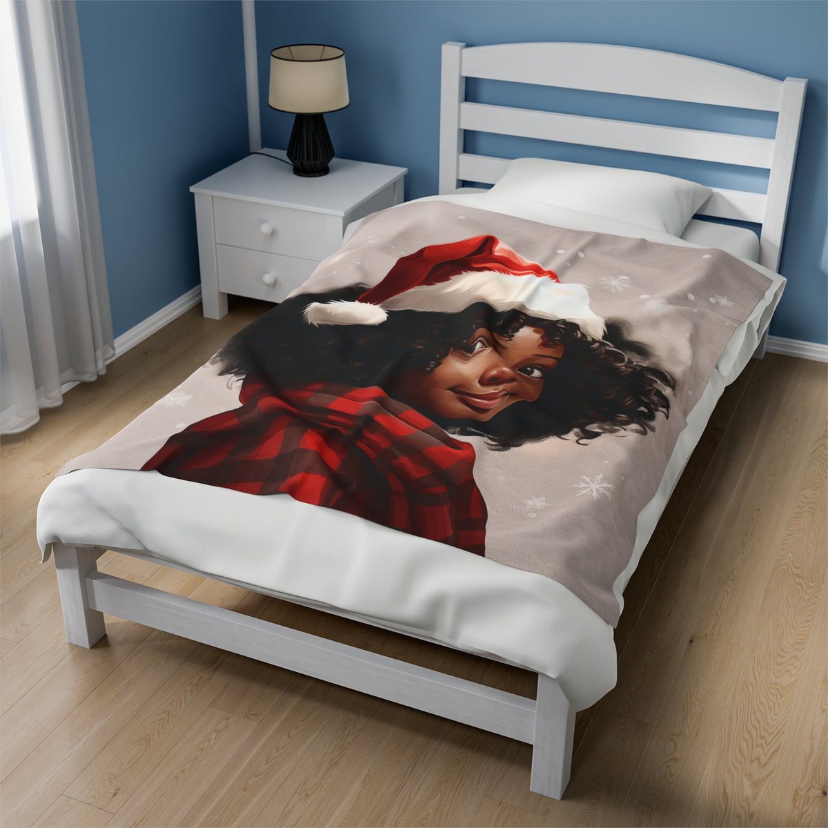 Little Black Girl  Premium Velveteen Plush Blanket