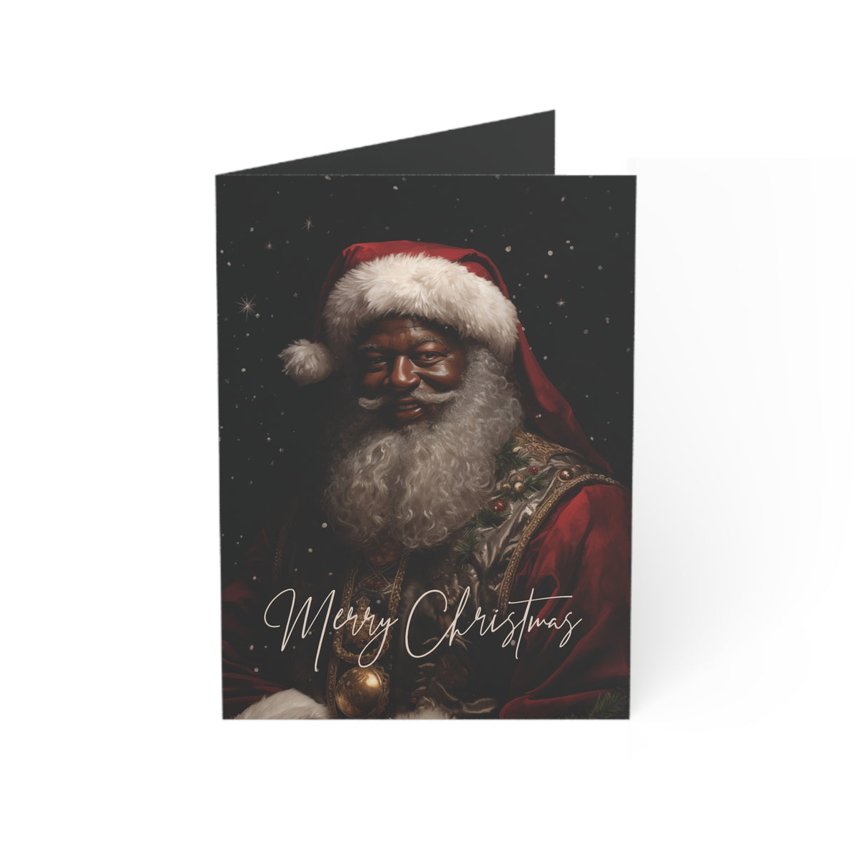 Premium Black Santa Greeting Cards (1, 10, 30, and 50pcs)