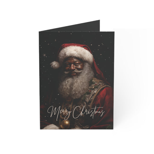 Premium Black Santa Greeting Cards (1, 10, 30, and 50pcs)
