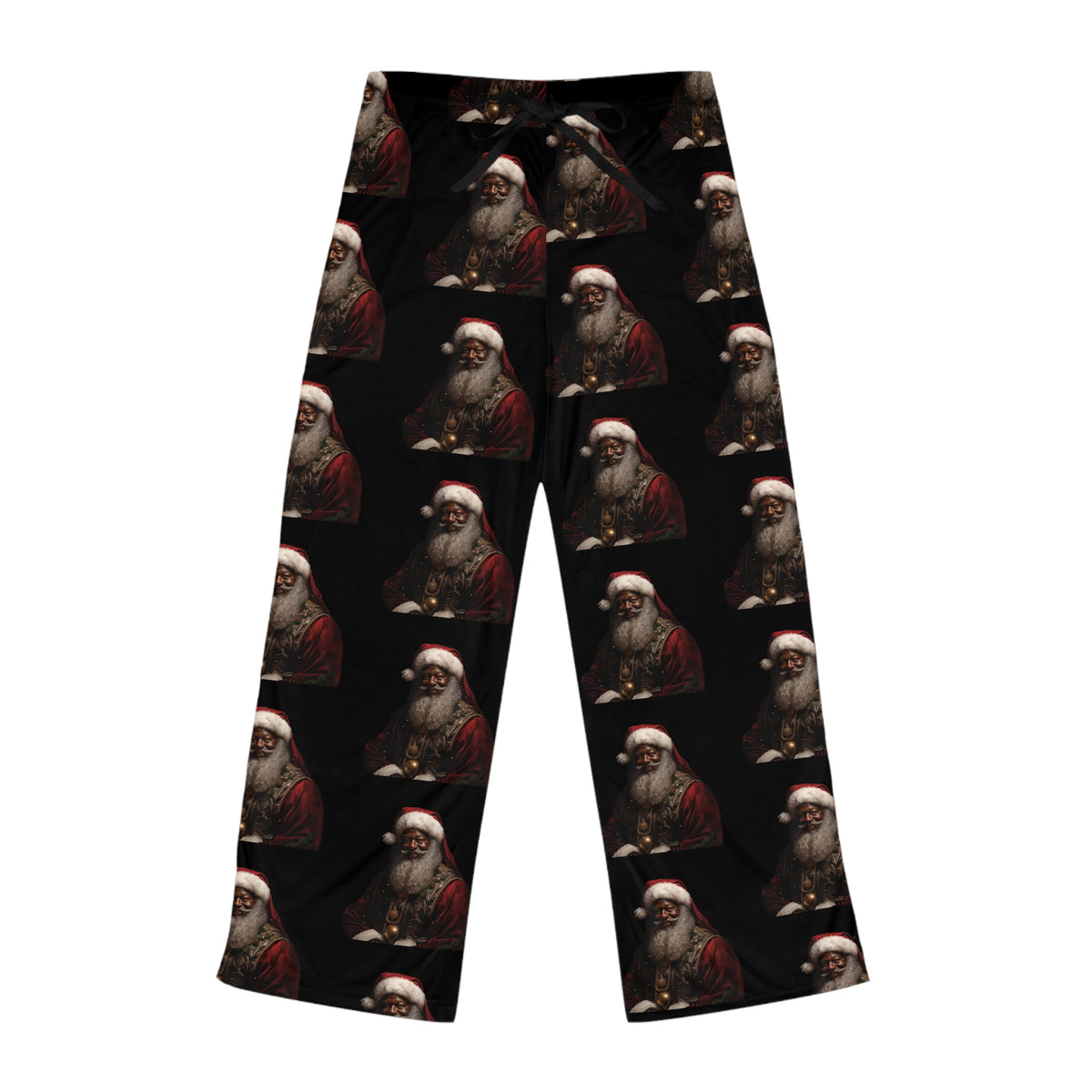 Black Santa Premium Women's Pajama Pants (AOP)