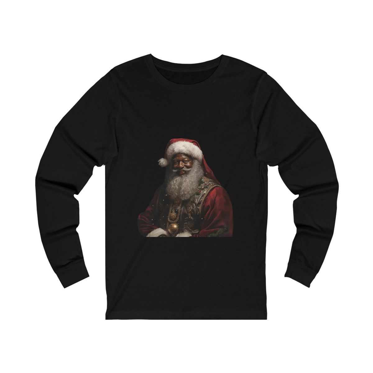 Black Santa Premium Unisex Jersey Long Sleeve Tee