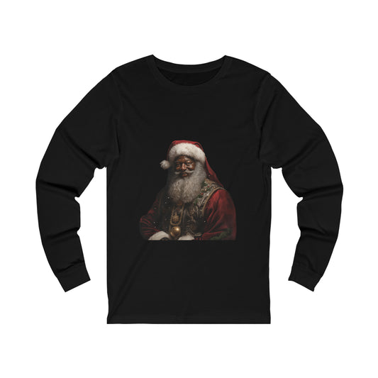 Black Santa Premium Unisex Jersey Long Sleeve Tee