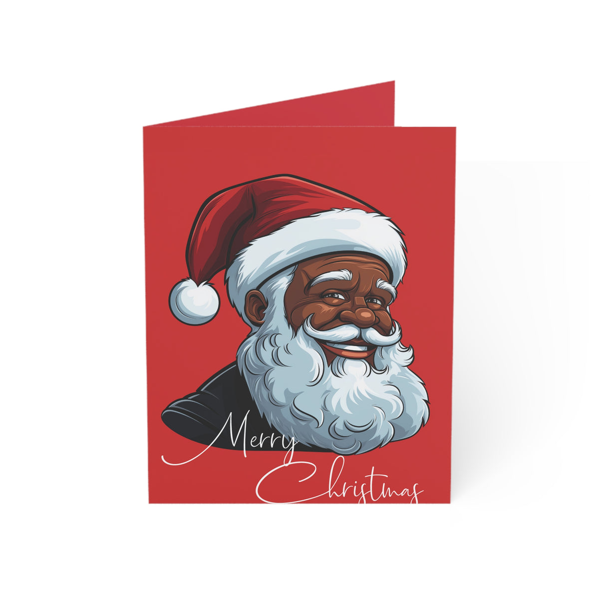 Jolly Black Santa Greeting Cards (1, 10, 30, and 50pcs)