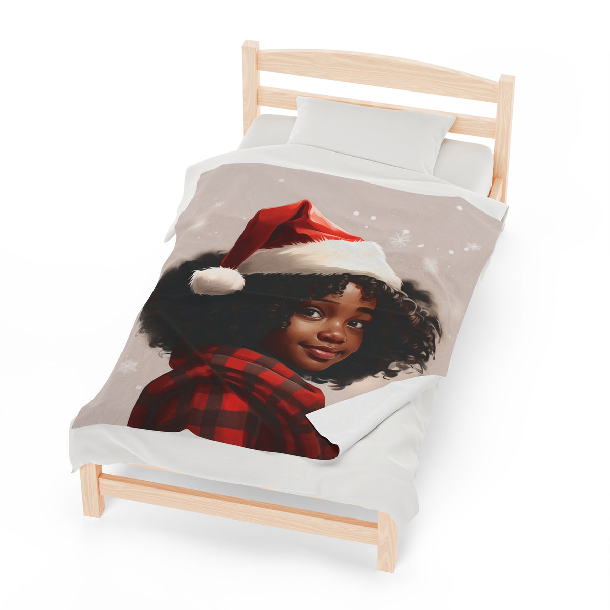 Little Black Girl  Premium Velveteen Plush Blanket