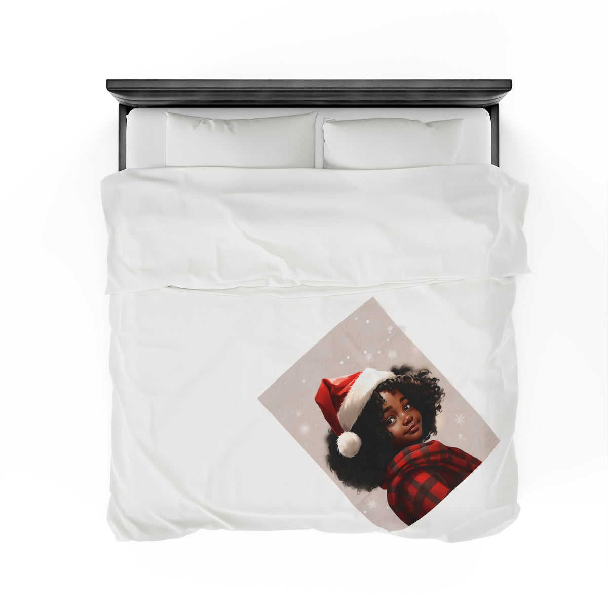 Little Black Girl  Premium Velveteen Plush Blanket