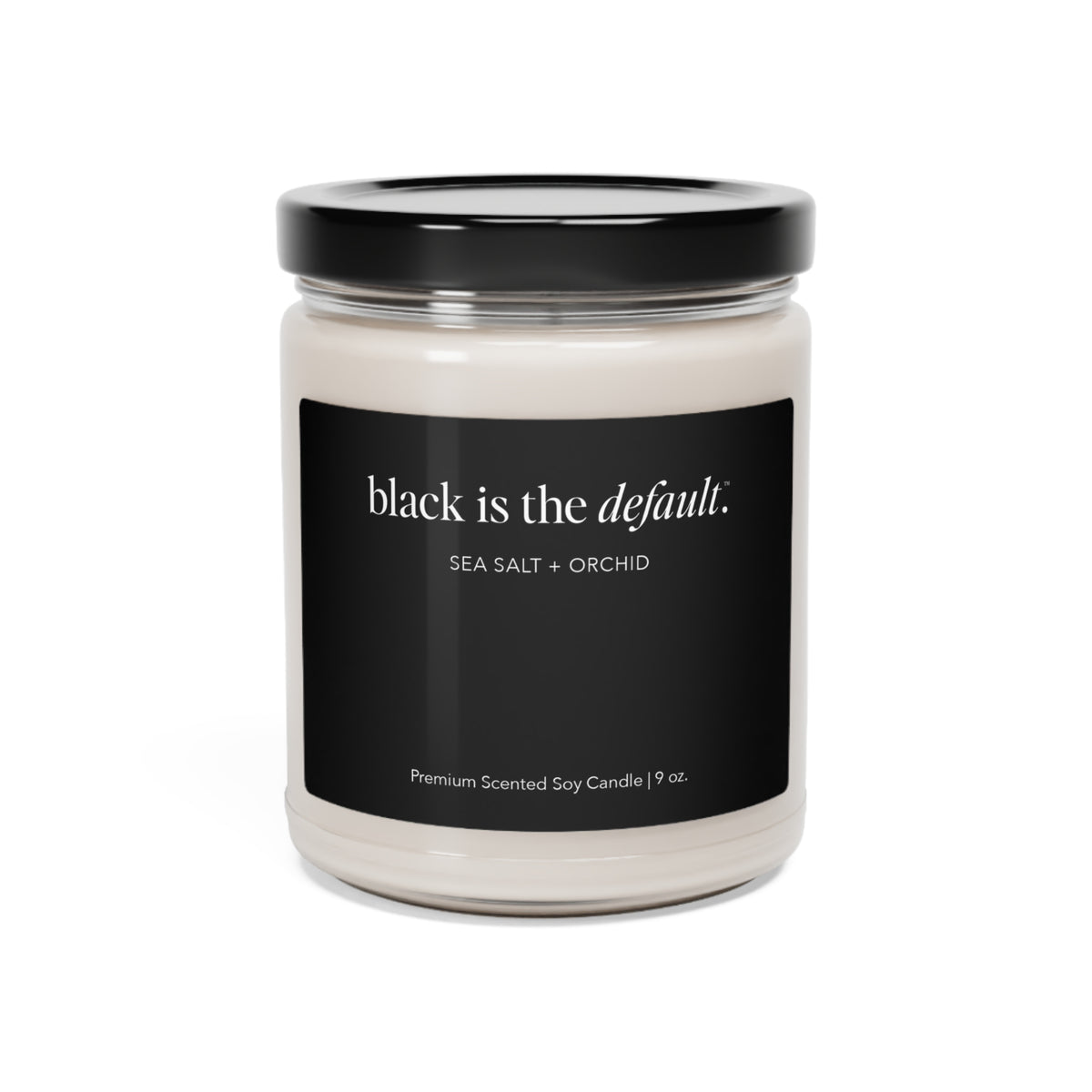 Black is the Default Premium Scented Soy Candle, 9oz