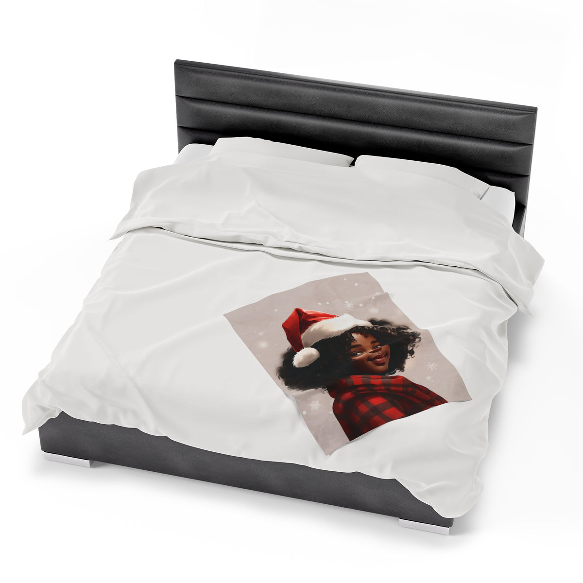 Little Black Girl  Premium Velveteen Plush Blanket