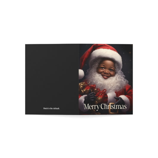 Little Black Santa Claus Greeting Cards (1, 10, 30, and 50pcs)