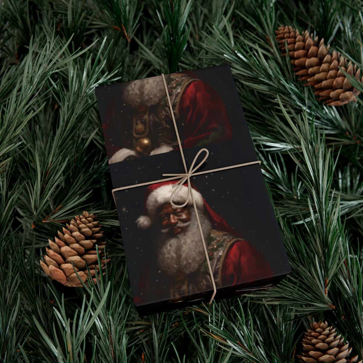 Black Santa Premium Gift Wrap Papers
