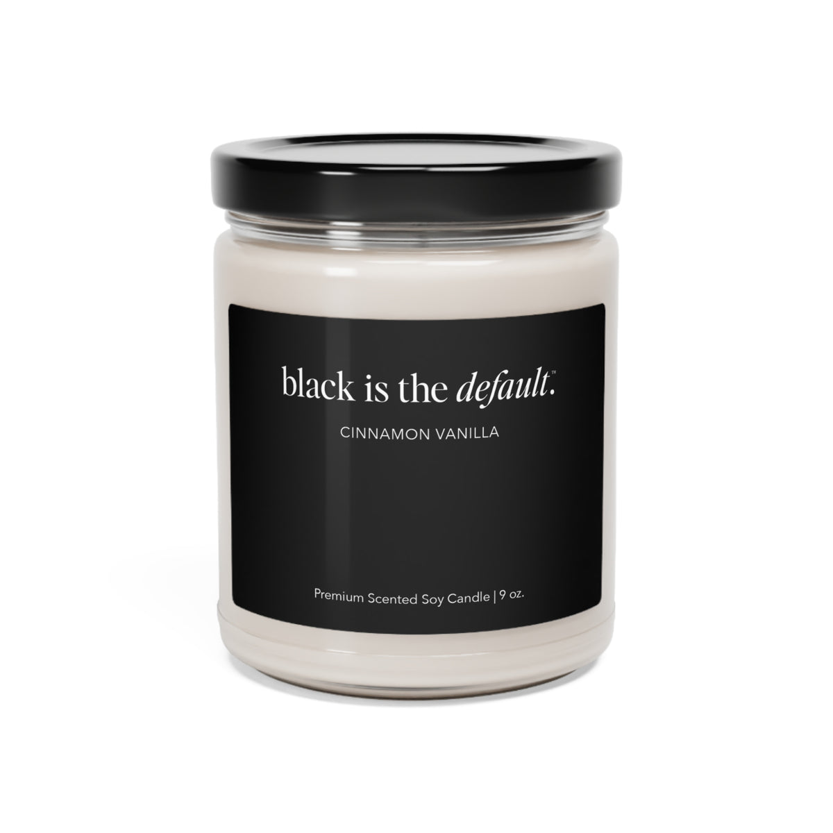 Black is the Default Premium Scented Soy Candle, 9oz