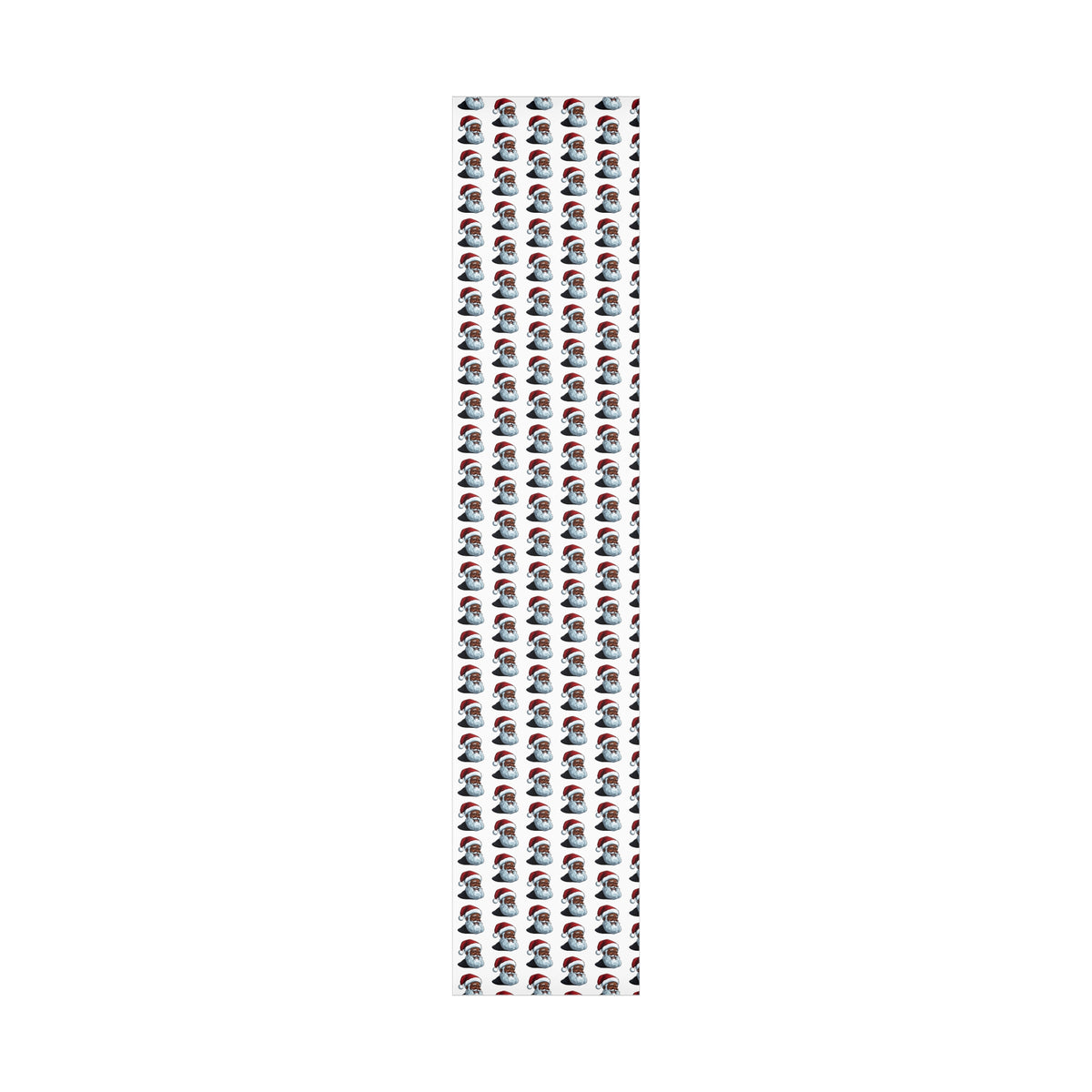 Jolly Black Santa White Wrapping Papers
