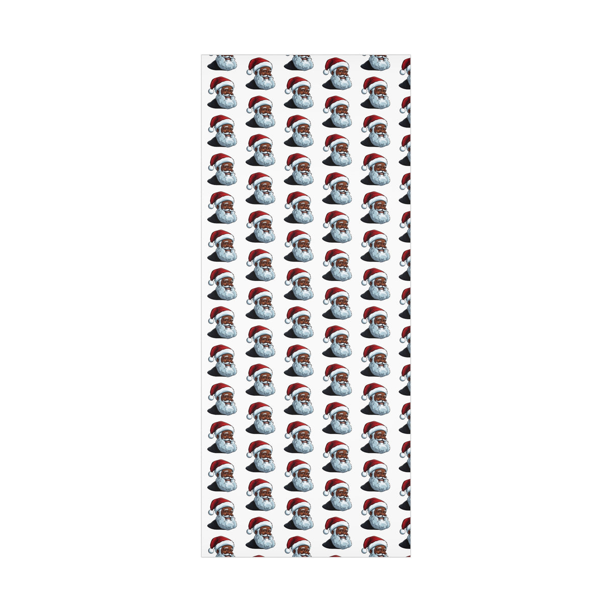 Jolly Black Santa White Wrapping Papers