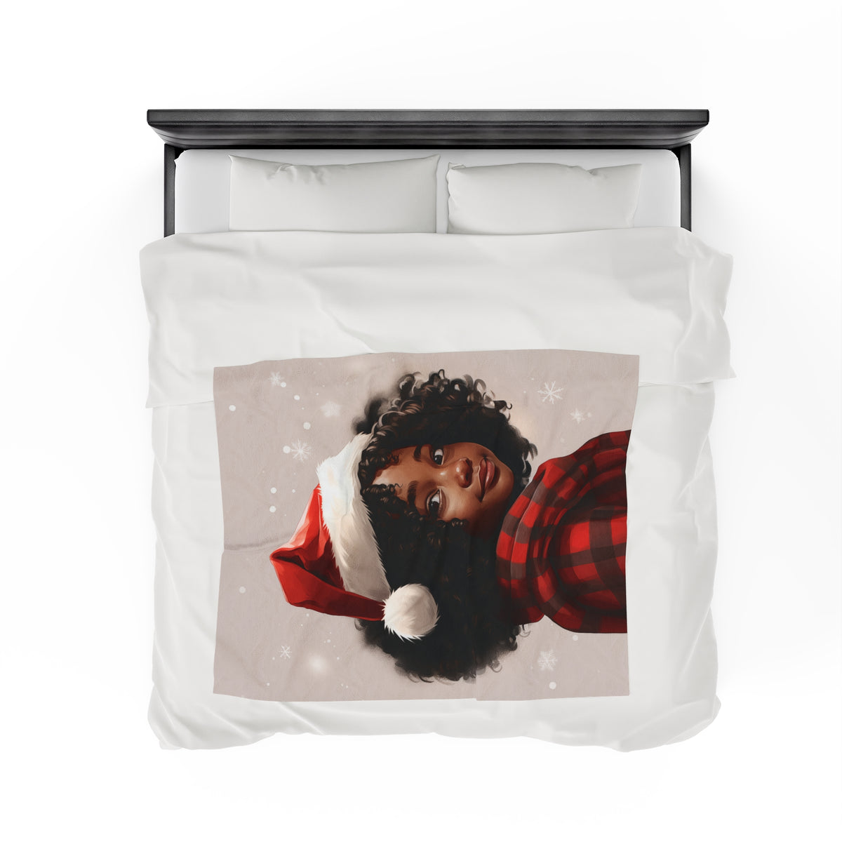 Little Black Girl  Premium Velveteen Plush Blanket