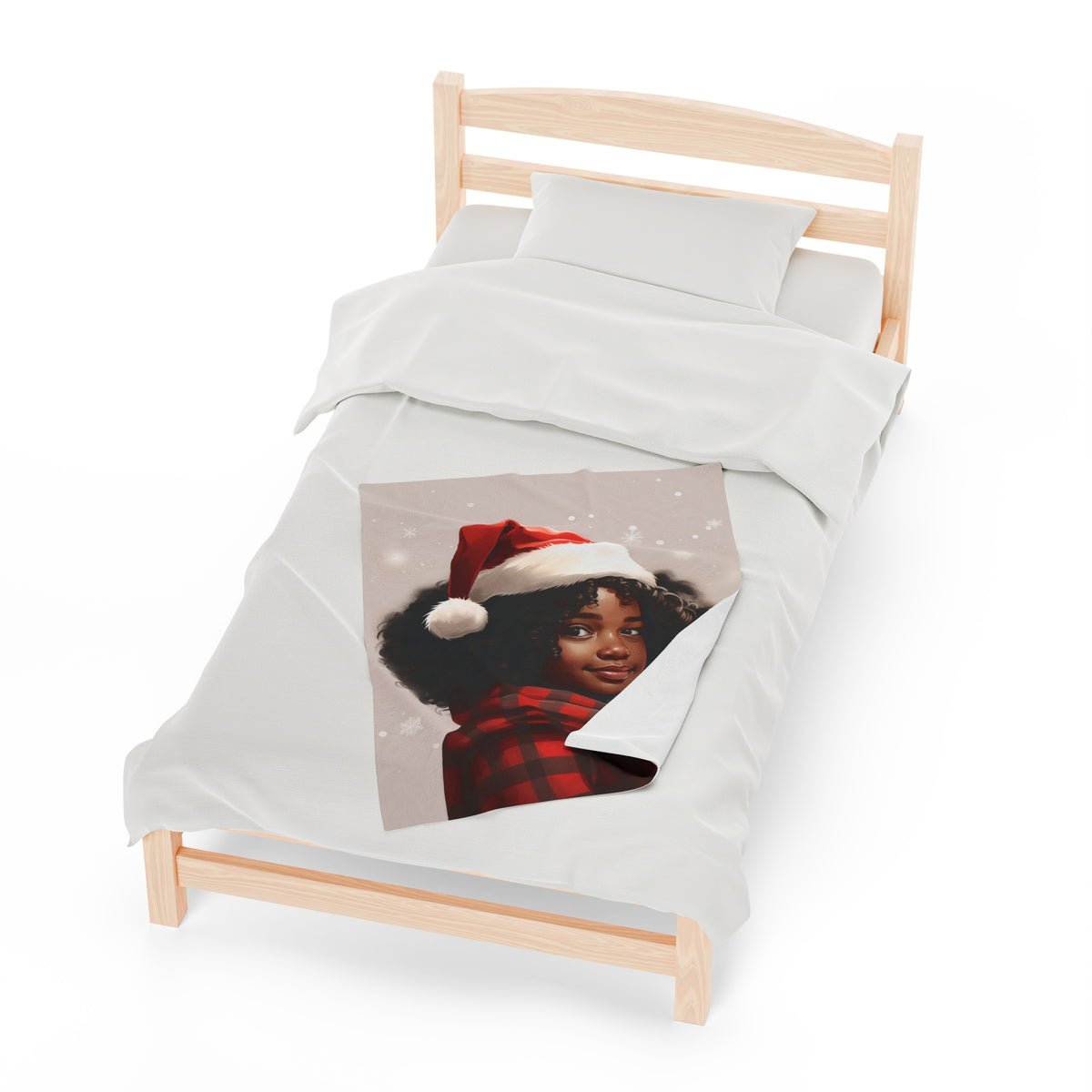 Little Black Girl  Premium Velveteen Plush Blanket