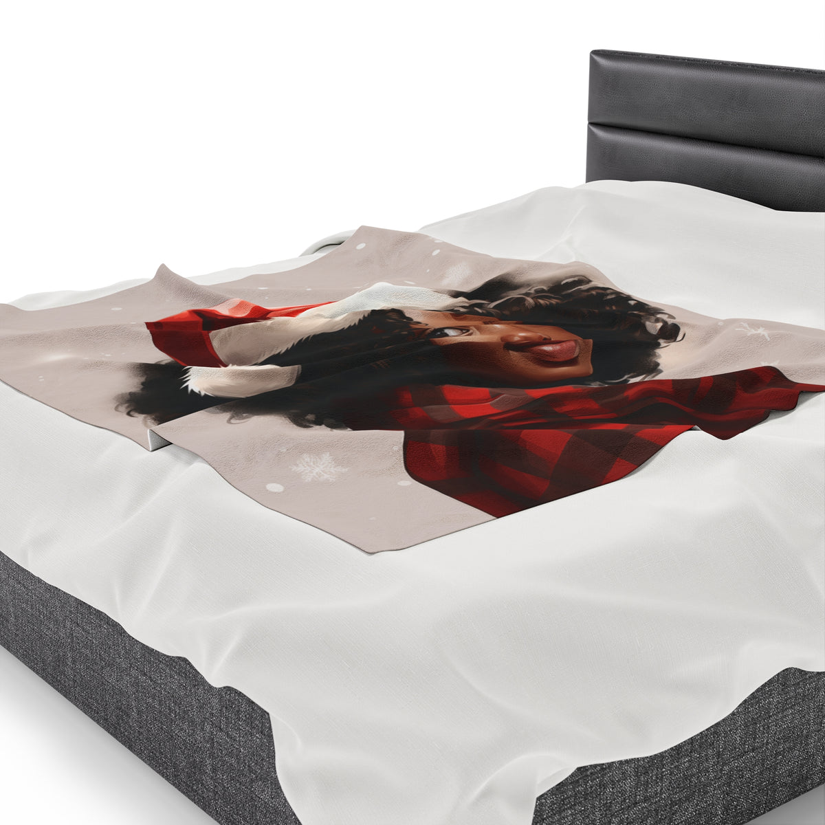 Little Black Girl  Premium Velveteen Plush Blanket