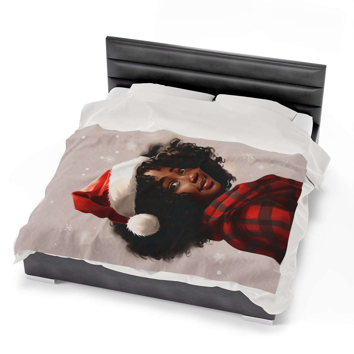 Little Black Girl  Premium Velveteen Plush Blanket