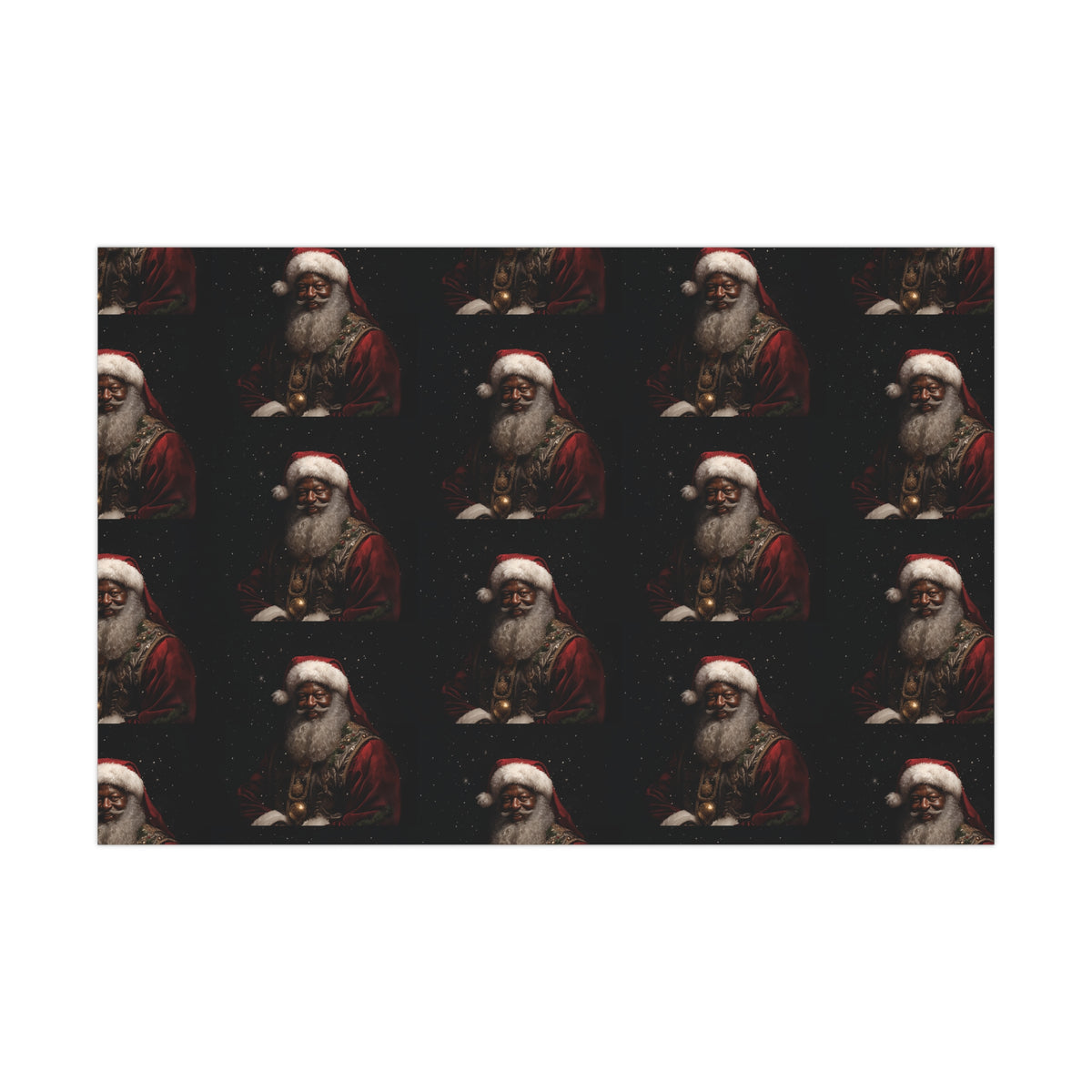 Black Santa Premium Gift Wrap Papers