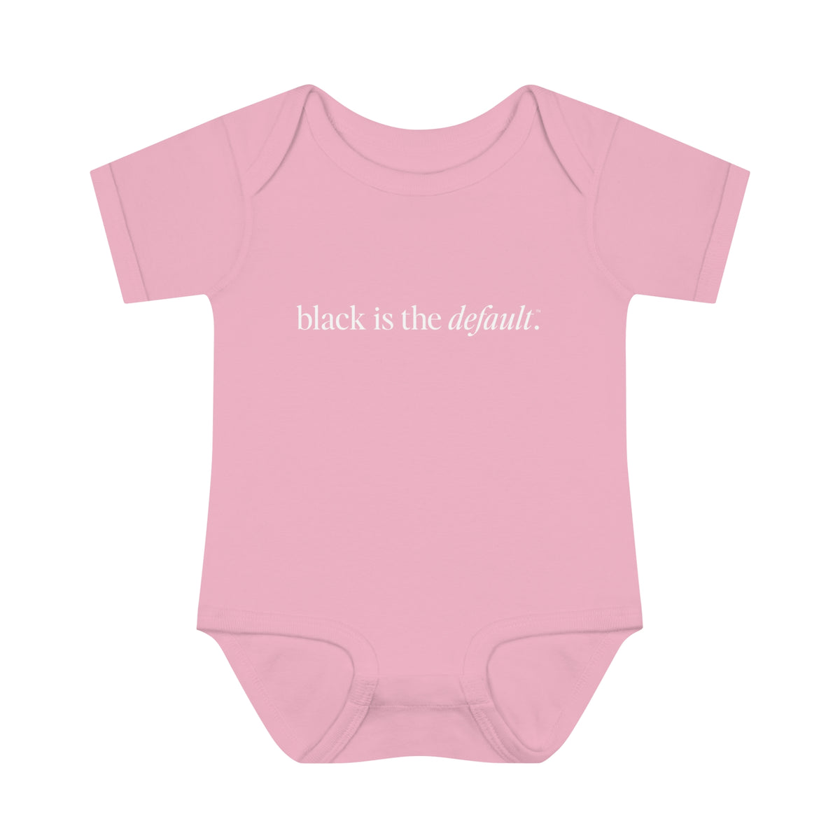 Black is the Default Infant Baby Rib Bodysuit