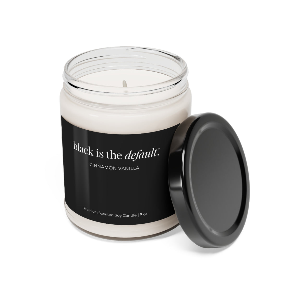 Black is the Default Premium Scented Soy Candle, 9oz