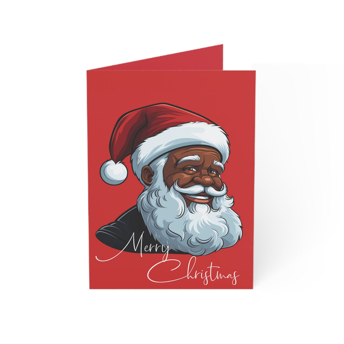 Jolly Black Santa Greeting Cards (1, 10, 30, and 50pcs)