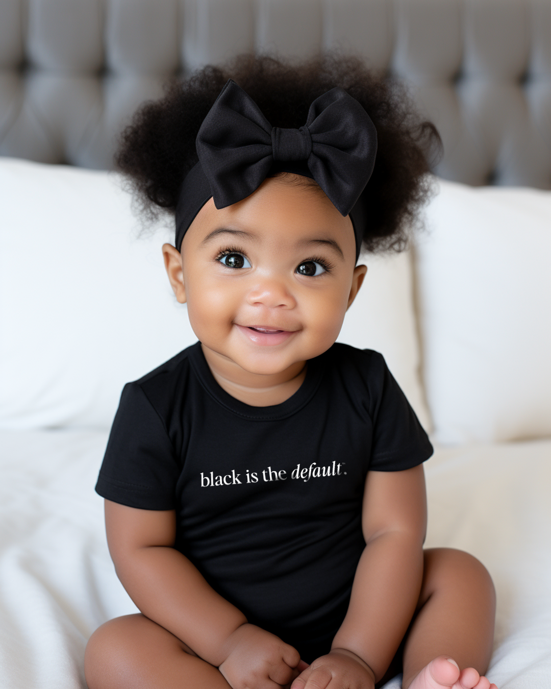 Black is the Default Infant Baby Rib Bodysuit