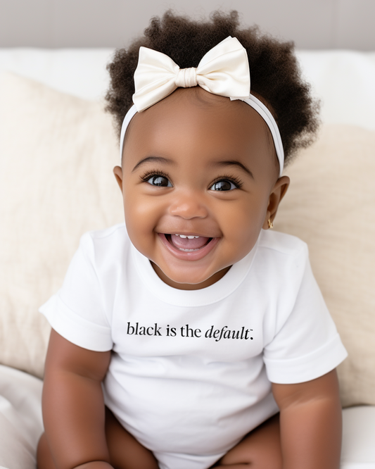 Black is the Default Infant Baby Rib Bodysuit
