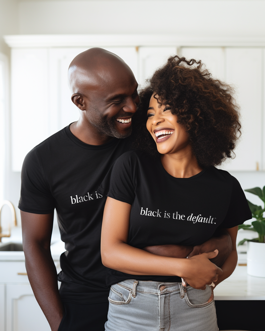 Black is the Default Unisex Jersey Short Sleeve Tee